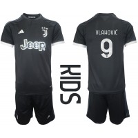 Juventus Dusan Vlahovic #9 Tretí Detský futbalový dres 2023-24 Krátky Rukáv (+ trenírky)